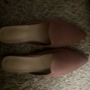 Pink flats